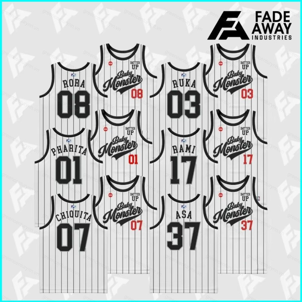 GN BABYMONSTER số 07 37 01 Áo vest Áo thun ASA RUKA CHIQUITA PHARITA tee NG