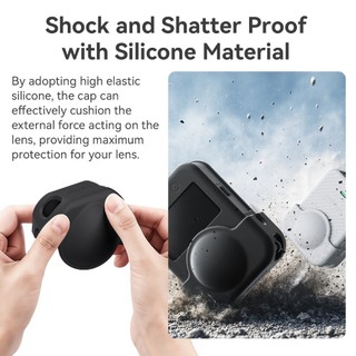 Dành cho DJI OSMO 360 Vỏ bảo vệ ống kính Vỏ bảo vệ silicon Chống rơi, chống mài mòn, chống địa chấn Phụ kiện bảo vệ máy ảnh thể thao DJI