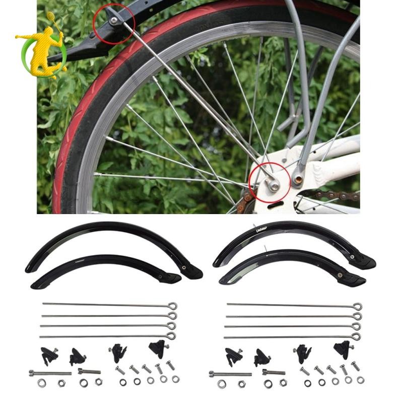 Bền Xe Đạp Gấp Bùn 4 '' 20 '' Bánh Xe Phía Trước Phía Sau Chắn Bùn Bộ Phụ Kiện