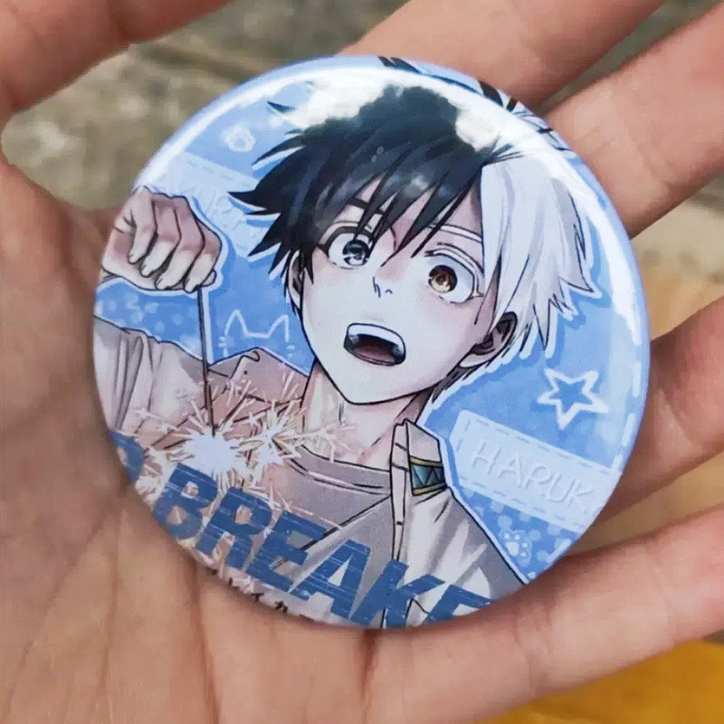 Áo Gió Dễ Thương Thanh Niên Sakura Haruka 58mm Huy Hiệu Pin Nút Anime Sưu Tập Quà Tặng