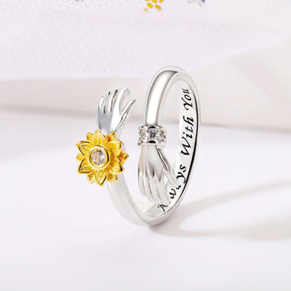 Nhẫn zircon bạc S925 đơn giản, phù hợp làm quà tặng và thời trang