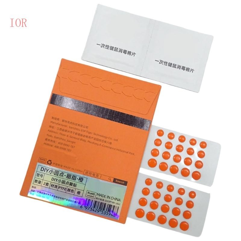 IOR 40 chiếc gói ICE V2 EsportsTiger Mouse Skates Chân chuột DIY Universal Dot Mouse Pad Antislip Orange Glides Arcs Edges