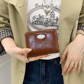 Ví nữ thời trang cao cấp Dễ thương Bifold Dây kéo Đa chức năng Hộp đựng thẻ Ví đựng tiền xu