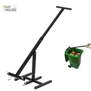 PlumHOUSE Thùng Rác Máy Nén Không Cảm Ứng Thùng Rác Có Thể Compactor Di Động Tái Chế Chất Thải Dụng Cụ Cầm Tay Có Tay Cầm Có Thể Điều Chỉnh Cho Vườn Nhà Bếp VN