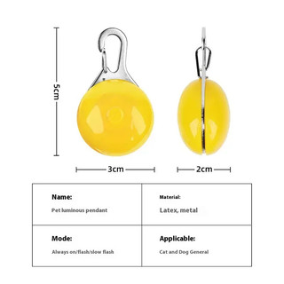 1 Đèn Led Dạ Quang Chó Mèo Cổ Phát Sáng Mặt Dây Chuyền Thú Cưng Dẫn Phát Sáng Phụ Kiện Vòng Cổ Sáng Dạ Quang Cổ Trang Trí An Toàn Ban Đêm