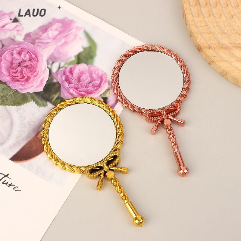 Springevenstar Di Động Vintage Cầm Tay Gương Trang Điểm Cầm Tay Vòng Gương Mỹ Phẩm Phong Cách Châu Âu Cao Quý Tòa Án Cổ Gương Dụng Cụ Làm Đẹp Springevenstar
