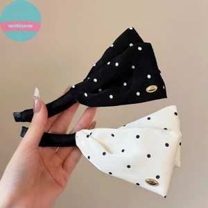 SUND Phong Cách Hàn Quốc Cao Cấp Chấm Bi Chuối Kẹp Phụ Kiện Tóc Nữ Vải Satin Kẹp Tóc Cho Nữ Lưng VN