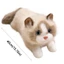 SUNKISSD Mô phỏng Đồ chơi sang trọng cho mèo, Búp bê sang trọng Ragdoll mềm bằng giọng nói, Lông tơ có yếm Hoạt hình dễ thương Mô phỏng mô phỏng mô hình mèo con trẻ em