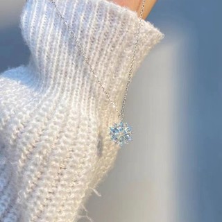 Mặt Dây Chuyền Bông Tuyết Với Topaz Và Aquamarine - Trang Sức Nữ Đẹp Mắt