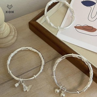 [XON] Vòng tay hoa bạc đầy đủ dành cho nữ Ánh sáng sang trọng Mở Vòng tay có thể điều chỉnh Phụ kiện trang sức nữ
﻿ [Mina]