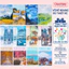 Vở Kẻ Ngang Vở 80/120/120 Trang Tập Vở B5 Bìa Chống Nước, Dòng Kẻ 2 Màu Chống Lóa Thiết Kế Travel Tập Học Sinh -AT