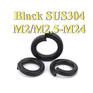 Miếng đệm đàn hồi 304 bằng thép không gỉ màu đen M2 / M2.5-M24 [LXY-CB]