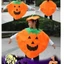 Halloween Pumpkin Grament Costume Cosplay Clothing Hat Set Halloween Party Supply