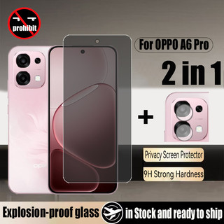 Kính cường lực chống gián điệp 2 trong 1 OPPO A6 Pro Bảo vệ màn hình riêng tư cho OPPO A3 A5i A5 A5X Pro A60 A79 A78 A58 A38 A18 4G 5G Phim bảo vệ kính + Phim ống kính máy ảnh
