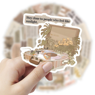 Bộ 50 Vintage Truyền Cảm Hứng Từ Tiếng Anh Dán DIY Notebook Động Lực Cụm Từ Miếng Dán