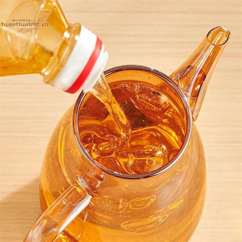 TRTR 600 / 800 / 1000ml Chai đựng dầu có vòi nhỏ giọt Nhà bếp Bình dầu thủy tinh dung tích lớn Bình đựng dầu chống rò rỉ VN