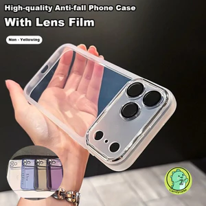 Ốp Điện Thoại Có Ống Kính Kính Cho IQOO Z10 Z10X Z9 Turbo Pro Plus Pro + Z9X Z9S Z8 Z8X Z7 Z7X Z7i Z6 Pro Lite Z5 Z3 Z1 5G 4G Vỏ Sang Trọng Vỏ Chống Sốc Cứng Đơn Giản Dễ Thương