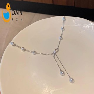 Vòng cổ tua rua ngọc trai giả nơ nữ, thiết kế sang trọng nhẹ nhàng, phù hợp mọi dịp