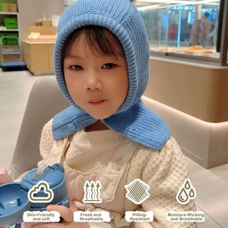 FILL Mũ Bảo Vệ Tai Cho Bé, Mũ Dệt Kim Dày Ấm Áp, Dệt Kim Hợp Thời Trang Màu Tích Hợp Sợi Beanie Cap Bé Trai Bé Gái