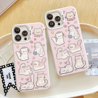 Cat Music Đơn Giản Dễ Thương Thời Trang Hợp Thời Trang Ốp Lưng Điện Thoại Thích Hợp Cho iPhone 17promax 14pro 13pro max 15plus 16 11pro 17air 15 13pro Ốp Chống Sốc