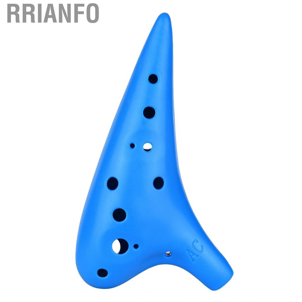 Rrianfo Rrianfo 12 lỗ nhựa Ocarina Flute Alto C nhạc cụ với điểm âm nhạc cho người yêu và người mới bắt đầu