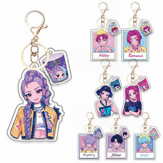 Kpop Demon Hunters Huntrix Saja Boys Keychains for Accessories Jewelry Rumi Zoey Jinu Mira Sold My Soul Keyrings Gifts