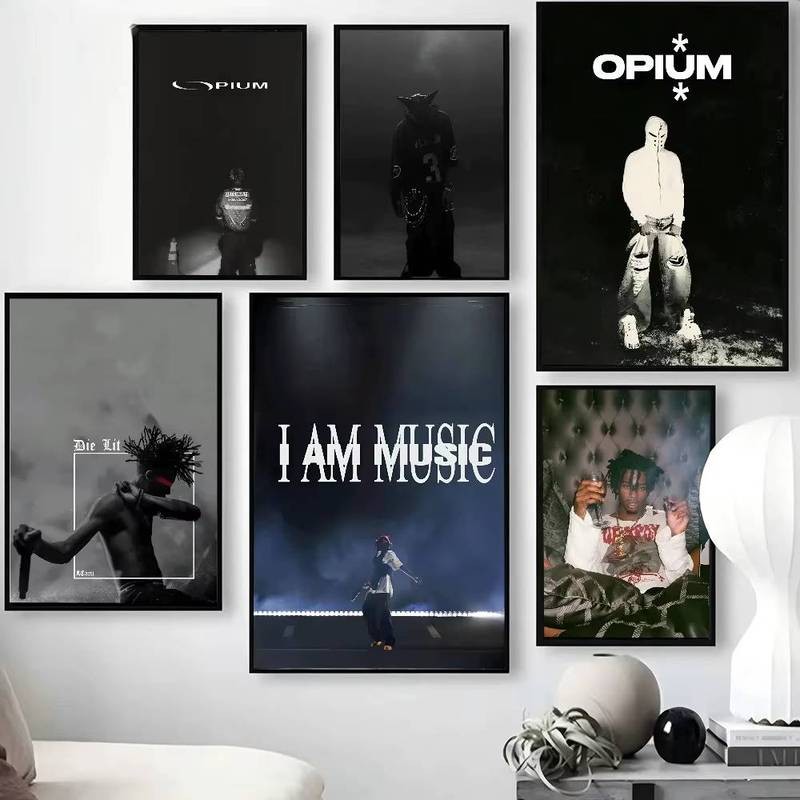 Opium rapper Playboi Carti poster Phòng khách, phòng ngủ, lối vào, quán bar trang trí quán cà phê tranh canvas trang trí nghệ thuật