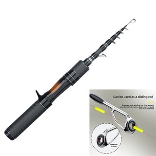 Cần câu bằng kính thiên văn EARTHLYCO, Tay cầm Carbon Cần thu hút dài 1,5m, Đầu rắn siêu nhẹ UL Chiều dài 1,8m Thanh du lịch Hoạt động ngoài trời