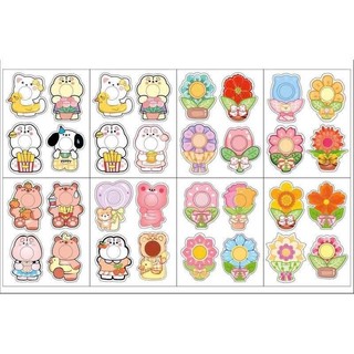 [Gía Sỉ] Set 100 thiệp cài kẹo mút,bút tặng quà 20/10 dễ thương -Thiệp gài kẹo mút hoạt hình cute bìa cứng ANGIHOME