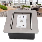 Hilivn Ổ cắm âm sàn Ổ cắm cửa trượt sành điệu 3 cổng USB A C LAN cho sàn Mặt bàn sàn Bàn — ảnh 3