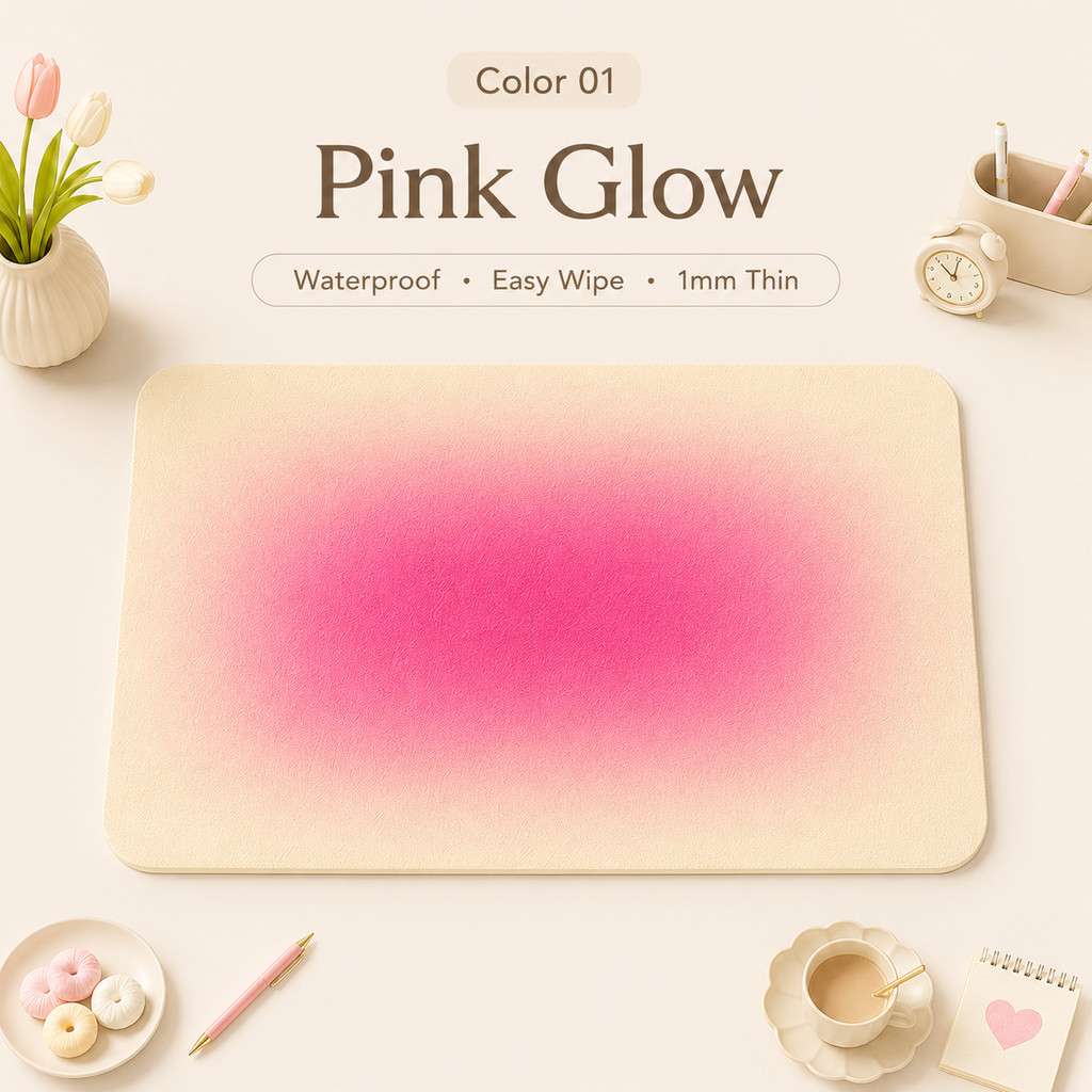 Thảm Lót Bàn Gradient Hàn Quốc 35x80cm Chống Nước Dễ Lau Da PVC Lót Chuột Lớn Cho Bàn Học Văn Phòng Ký Túc
