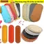 ESSENCEH Túi Dài Đáy Hình Bầu Dục Handmade Đáy Với 52 Lỗ Da PU DIY
