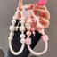 Điện Thoại Di Động Dây Chuyền Dây Bện Cổ Tay Ngắn Đính Hạt Ngôi Sao Handmade Mặt Dây Chuyền Túi Móc Khóa ins Niche