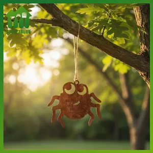 SWEET Sắt Thời Tiết 2D Nhện Cua Treo Cho Mộc Mạc Trang Trí Cây Điểm Nổi Ngoài Trời n