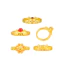 Dễ Thương Thú Cưng Series Apple Bing Chó Dễ Thương Cát Cừu Mạ Vàng Nhẫn 24k Mạ Vàng Nhẫn Tự Làm Phụ Kiện Tay Phụ Kiện