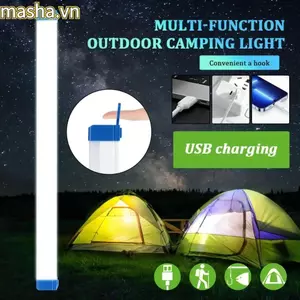 Đèn cắm trại, Đèn LED khẩn cấp dải dài có thể sạc lại, Câu cá ống LED đa chức năng PVC di động
