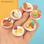 SRVN 6 Chiếc Mini Dim Sum Đĩa DIY Phong Cảnh Thu Nhỏ Trang Trí Sân Vườn Cổ Tích Phụ Kiện Đồ Trang Trí Nhà Búp Bê.