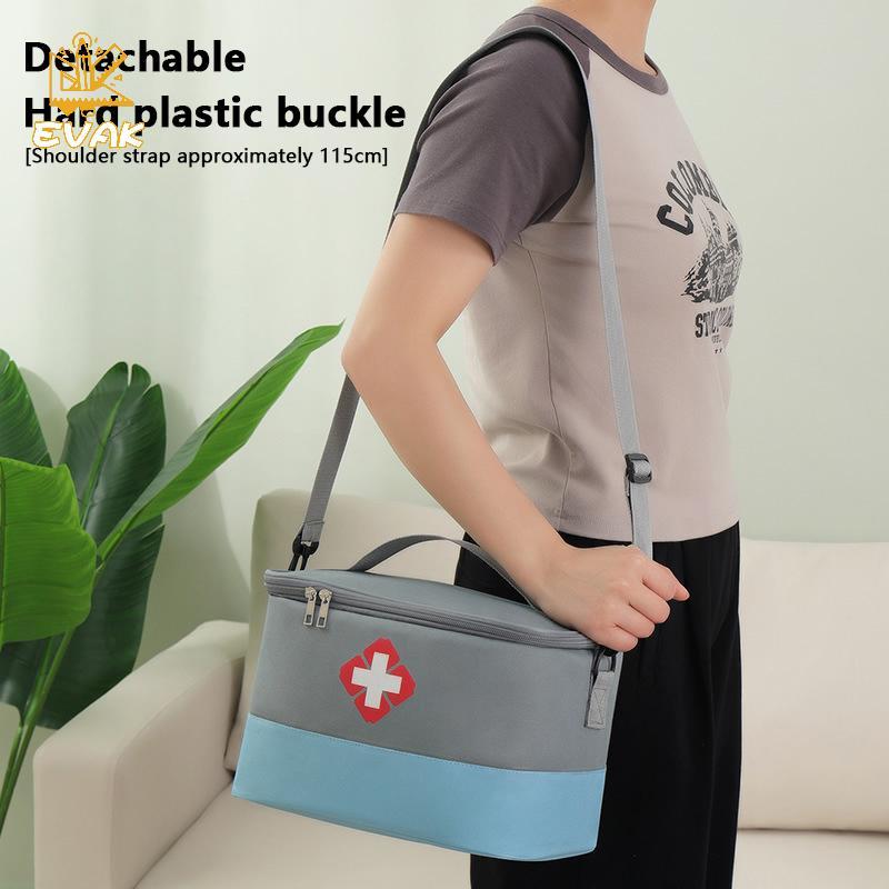 Alittlesetrtu Túi đựng thuốc dung tích lớn Bộ sơ cứu di động Túi khẩn cấp 60-100 mặt hàng VN