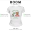 BOOM Áo Baby Tee Nữ Cotton Ôm Body-Áo Thun Ngắn Tay Y2K In Hình PhongCách Mùa Hè, Cổ Tròn Hàng Đầucách hàn quốc phong246