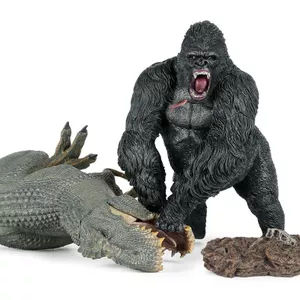 Phim Cùng phong cách King Kong Gorilla Trẻ em Mô phỏng nhận thức Động vật rắn Khỉ đột Mô hình Đồ chơi Đồ trang trí Hình Chiều cao 14cm