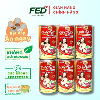 (Combo 6 lon) Cháo sen bát bảo Minh Trung 365g - FED