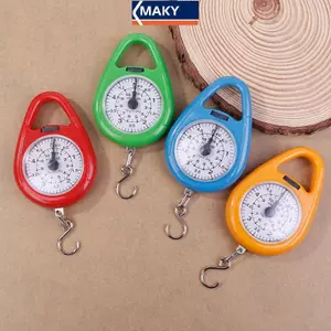 MAKY Mini Con trỏ Móc treo kỹ thuật số Cân lò xo Du lịch di động Cân hành lý Cân câu cá Công suất 5kg Cân thực phẩm VN