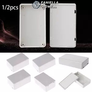 FANIELLAPOWELL 1 / 2 Chiếc Hộp Dự Án Điện Tử Trắng / Xám DIY Dụng Cụ Nhựa ABS