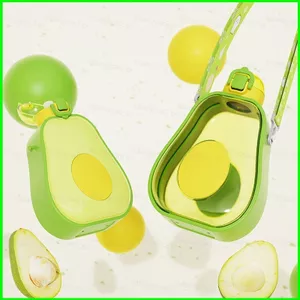 Bình Nước Hình Bơ YB2 Có Dây Đeo Vai Có Thể Điều Chỉnh Chống Rò Rỉ Flip Top Cốc Uống Di Động