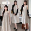 Bộ đồ bà bầu Váy chấm bi phù hợp mùa hè + Bộ đồ hai mảnh dài tay