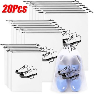 5 / 10 / 20 Túi đựng giày trong suốt - Túi đựng dây rút đóng gói du lịch di động - Dụng cụ sắp xếp giày chống bụi chống nước