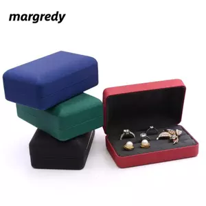 Màn hình trang sức MARGREDY, Hộp sắp xếp vòng da PU nhung, Thiết kế tinh tế có thể xếp chồng lên nhau Hộp trang sức Mini Bao bì trang sức