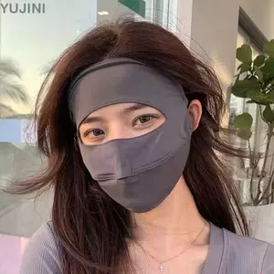 Kem Chống Nắng YUJUNI, Thoáng Khí Mỏng Chống Nắng Chống Tia UV, Thời Trang Full Cover Face Ice Silk Traceless Nữ