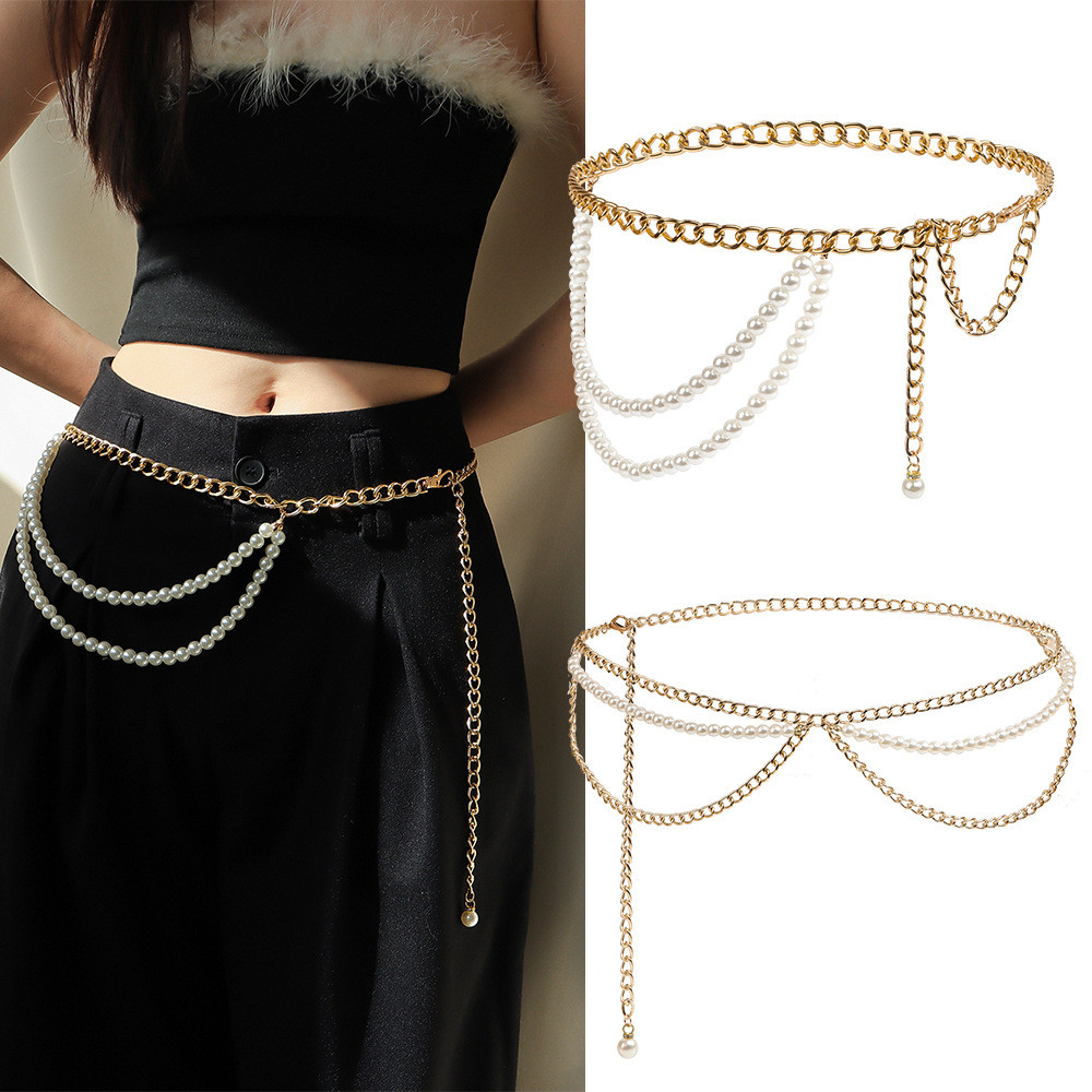 Dây chuyền thắt lưng phù hợp cho nữ Camellia Pearl 2026 Dây chuyền thắt lưng phù hợp cho nữ phong cách mới