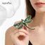 AqToCna Kim Cương Giả Chuồn Chuồn Chuồn Thiết Kế Cánh Thanh Lịch Cho Nữ Áo Khoác Độc Đáo Trang Sức Quà Tặng Cho Tiệc Cưới Phụ Kiện AqToCna